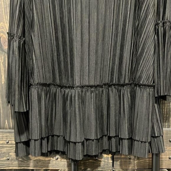 Free People Can’t Help It Mini Dress XS Black Oversized Flared Polyester Boho - Picture 9 of 12